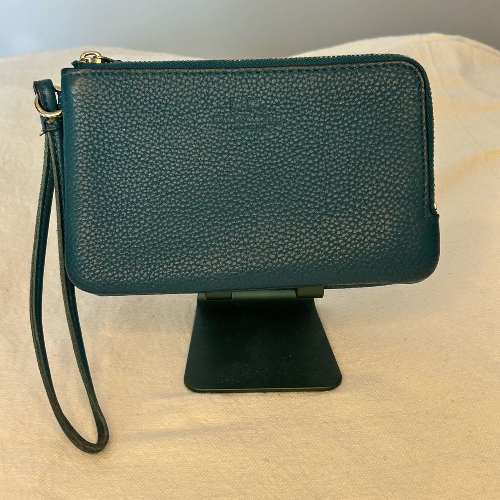 Coach double corner zip wristlet.